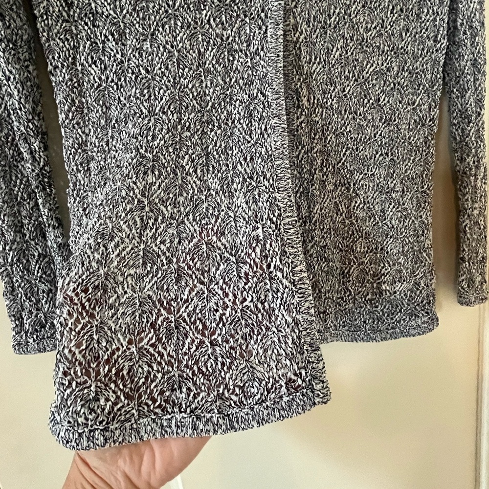 Jones New York Collection Charcoal Gray One button Cardigan Women’s Medium - Picture 2 of 10